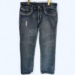 Axe & Crown Handcrafted Outlaw Denim Straight Fit Men's Jeans size 34x32
